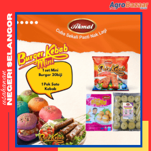 Promo - Roti Plain Set Mini Burger Ori & Sate Kebab Pedas - Image 1