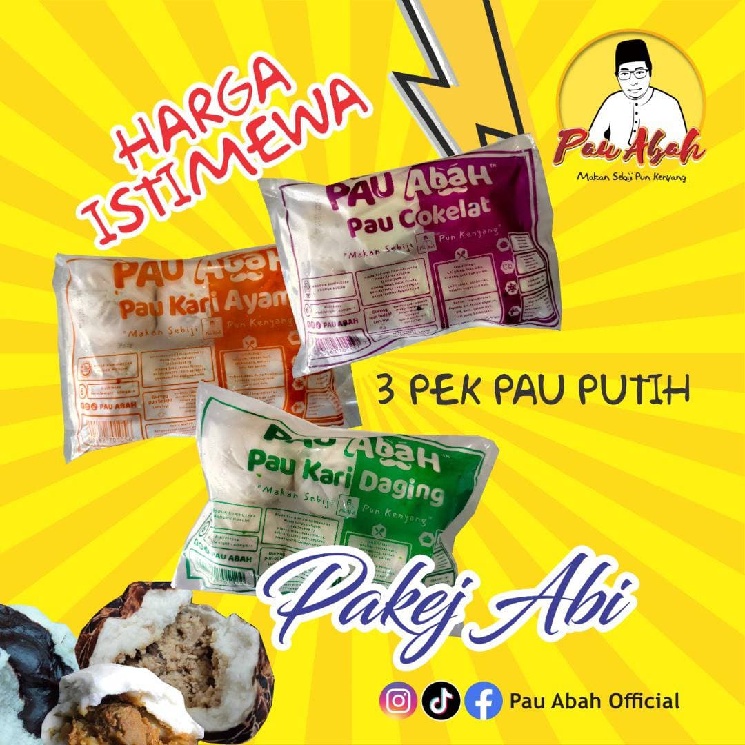 Pakej Abi ( 3 Pek Pau Putih) - Image 1