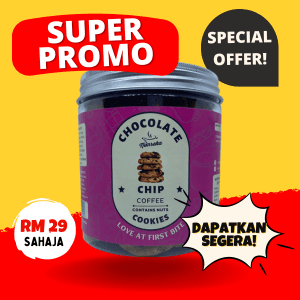 COFFEE FLAVOUR: PREMIUM QUALITY CHOCOLATE CHIP COOKIES: 270G EXCLUSIVE JAR: BY NONREKA