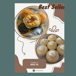 SET KOMBO A MIX BUN + HOKAIDO CUP CAKE - Image 1