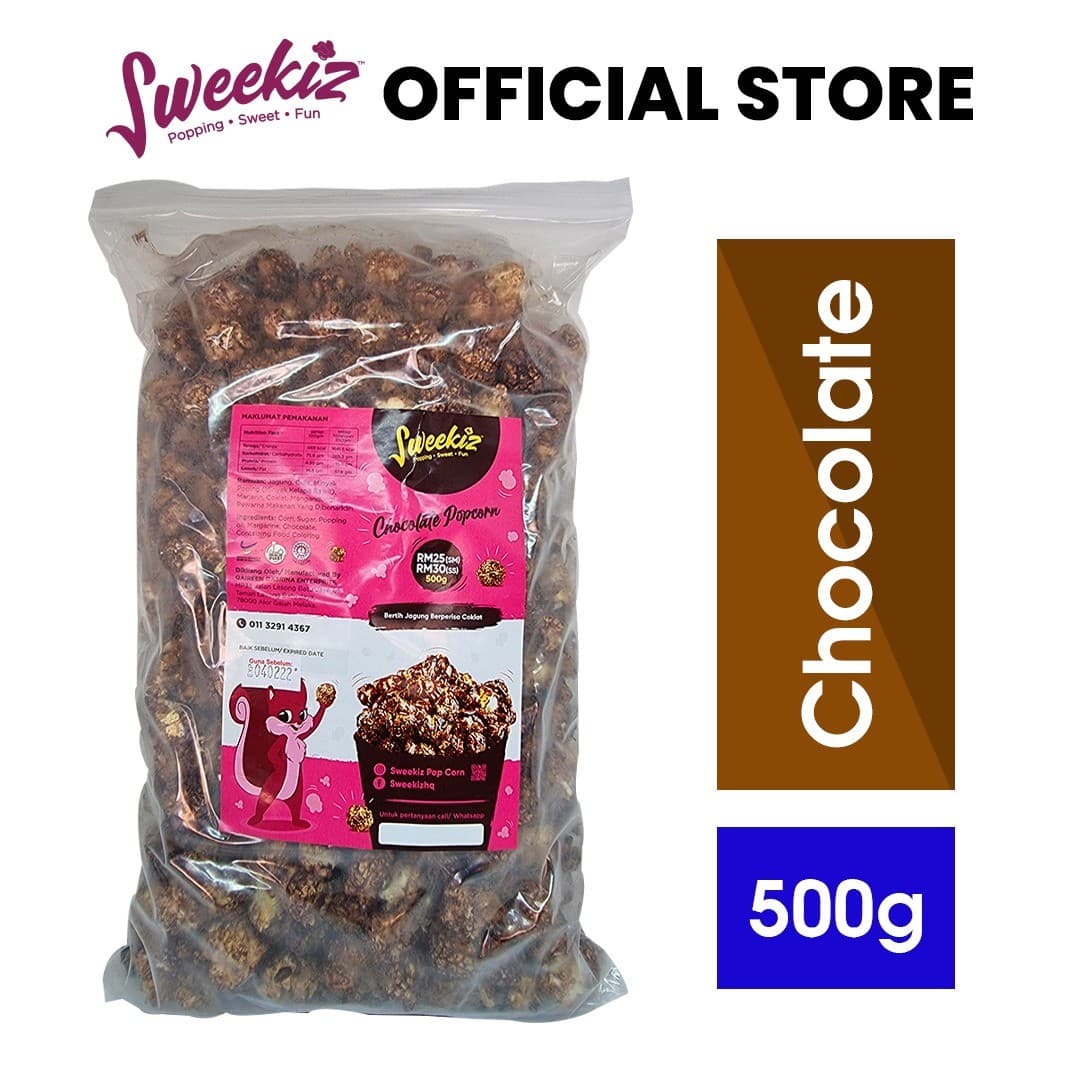 500GM CHOCOLATE POPCORN FAMILY PACK - Image 1