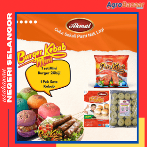 Promo - Roti Plain Set Mini Burger Lada Hitam & Sate Kebab Pedas - Image 1