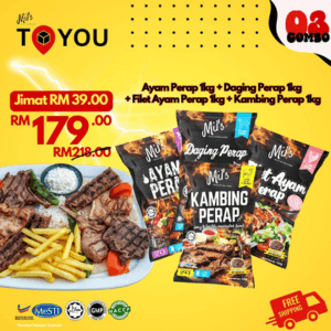 KOMBO AYAM + DAGING + KAMBING PERAP