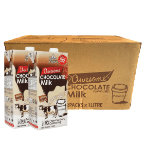 UHT Awesome Chocolate Milk 1L 12pcs - Carton - Image 1