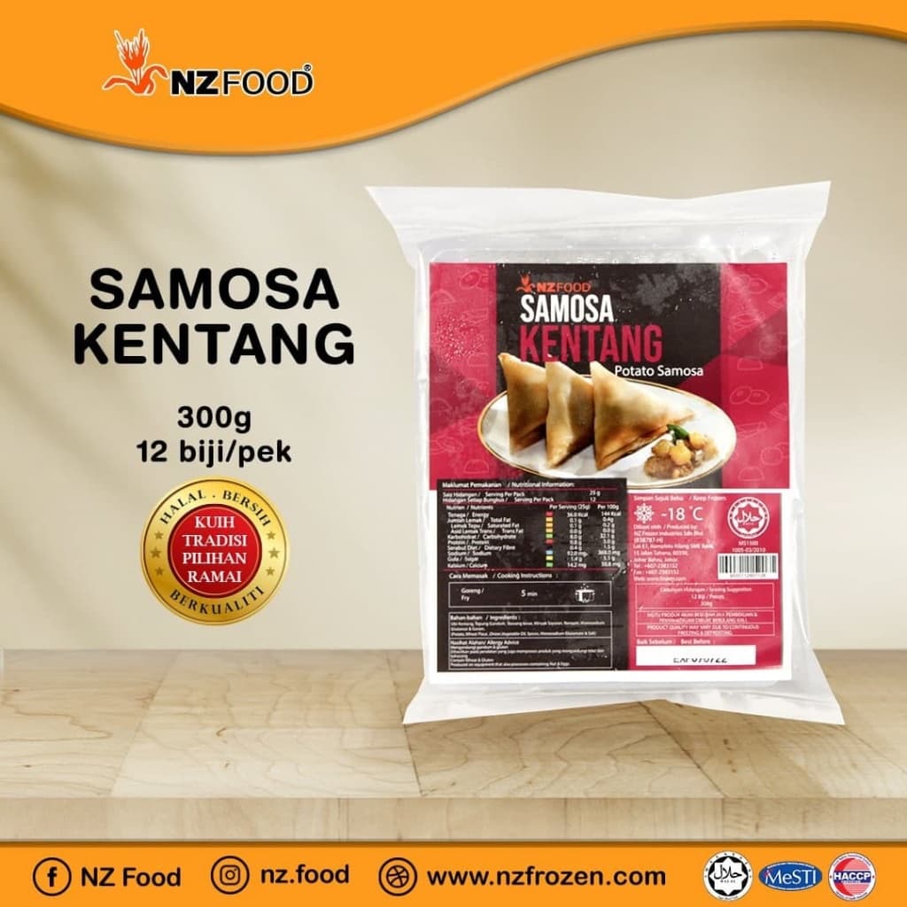 NZ samosa kentang 300gm 12pcs/16 - Image 1