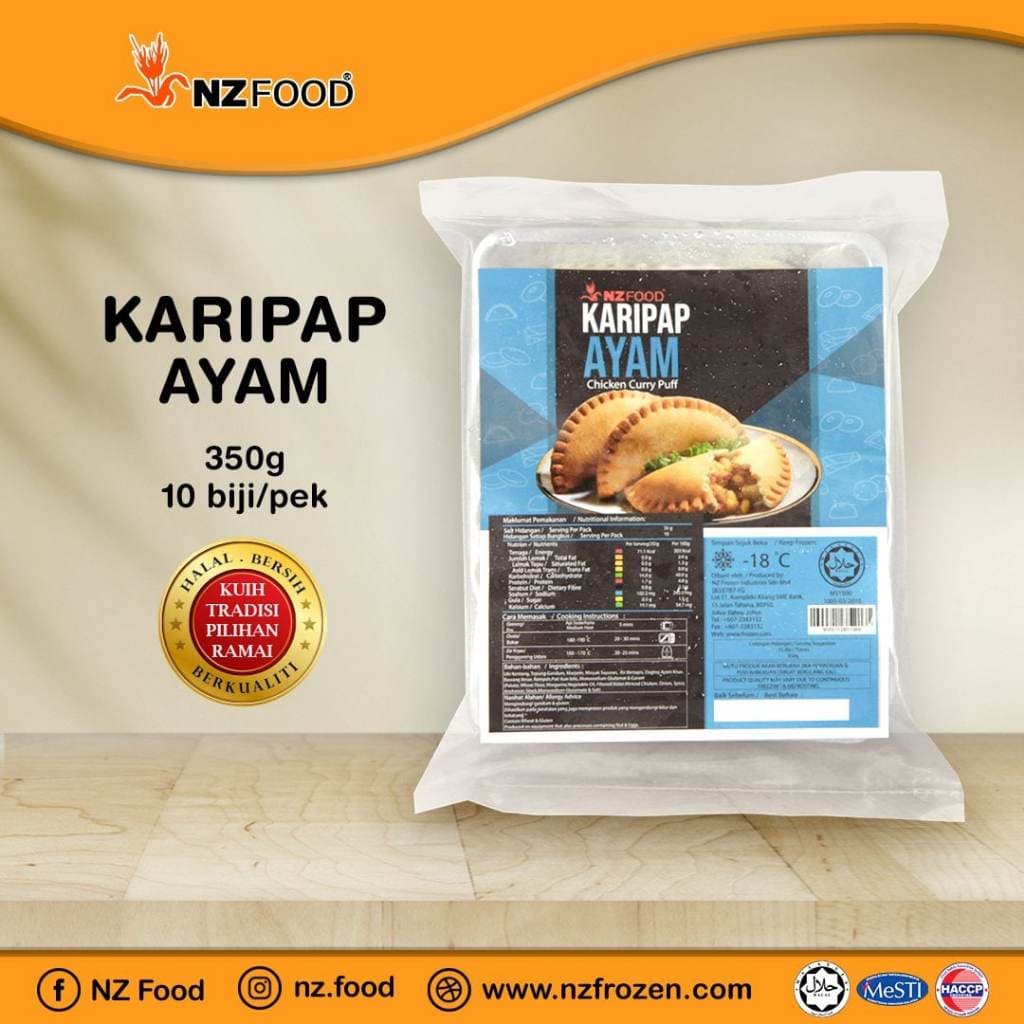 NZ karipap ayam 350gm 10pcs/16