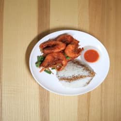 nasi putih udang goreng kunyit - Image 1