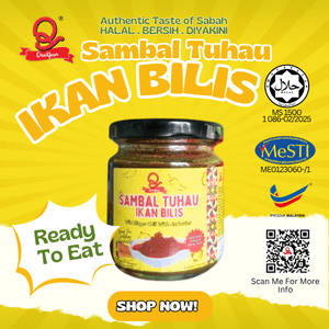 QueYun Sambal Tuhau Ikan Bilis 150 g