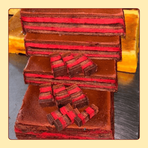 Kek Lapis Strawberry Coklat