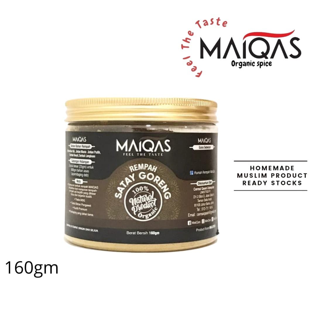 Serbuk Rempah Satay Goreng MaiQas 160g