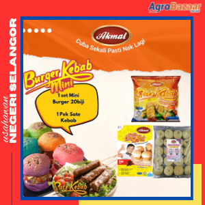 Promo - Roti Plain Set Mini Burger Pedas & Sate Kebab Daging Ori