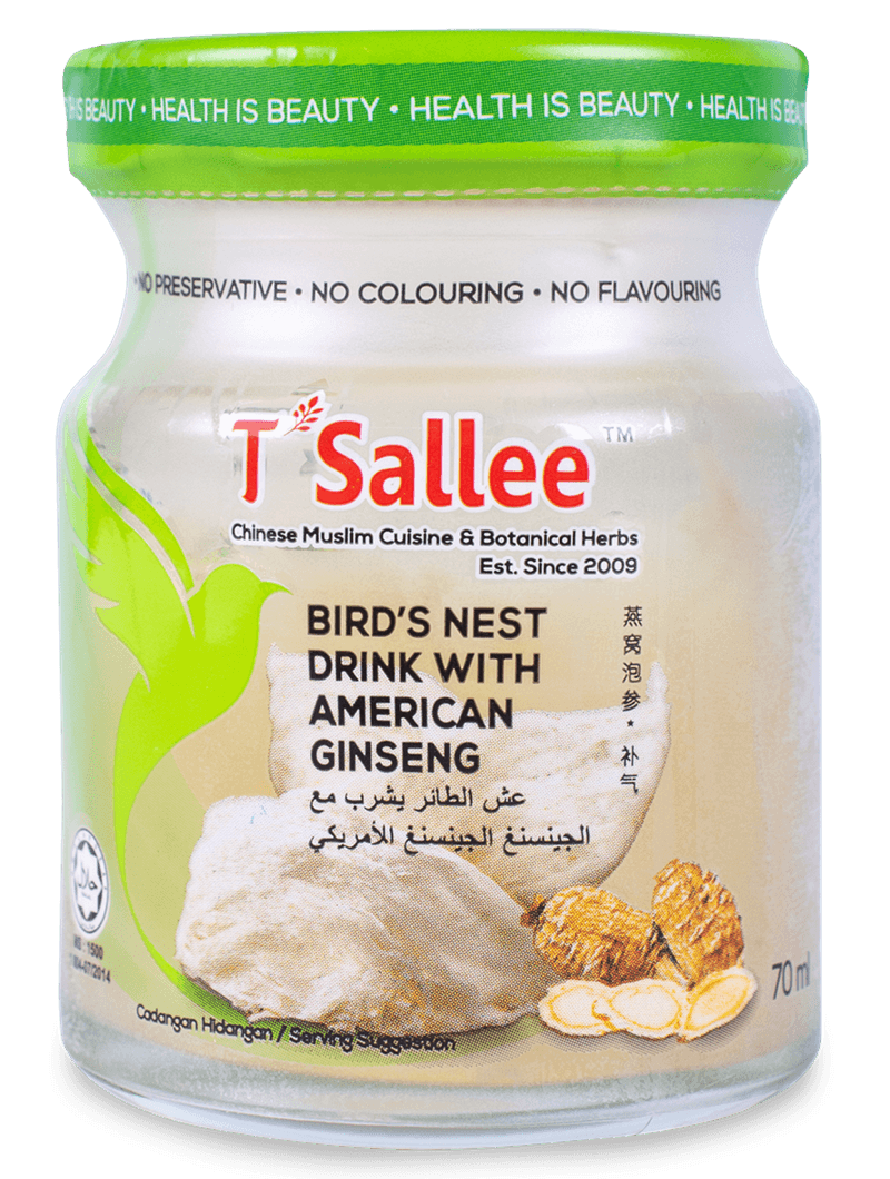 Bird Nest Drink With American Ginseng(70ml) ~ 12% Bird Nest TSallee Minuman Sarang Burung 12% HALAL bird nest drink